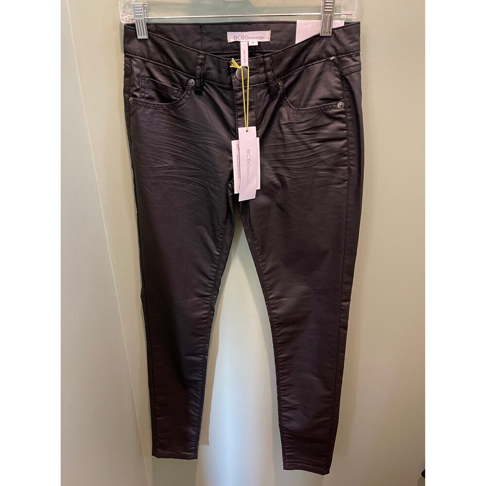 BCBG Generation faux leather black jeans NWT The Jasper Skinny - size 24W (size